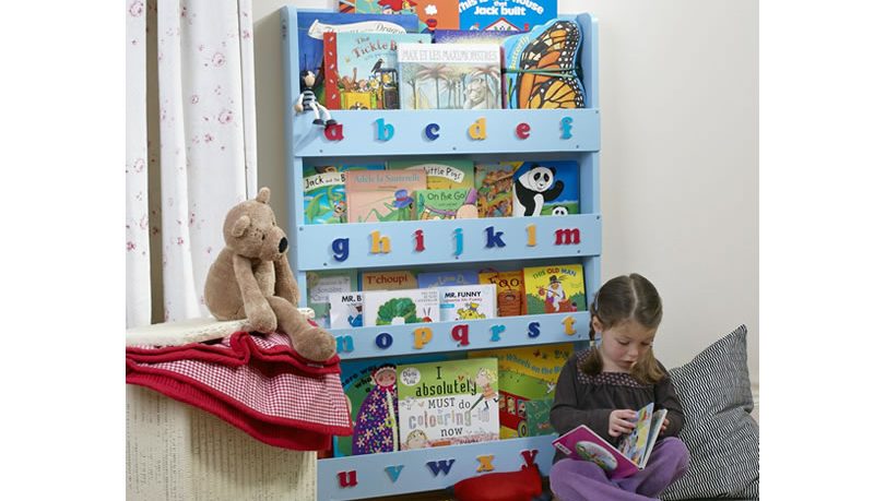 Children Bookcase in Blue Finish