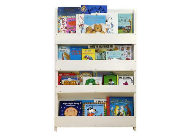 Children Bookcase in Whitewash Finish with no letters