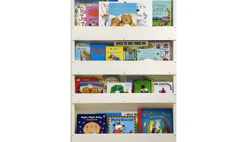 Children Bookcase in Whitewash Finish with no letters