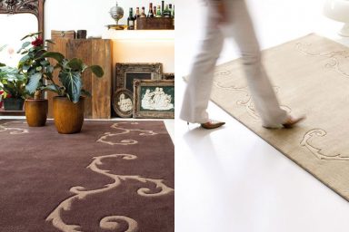 Contemporary Brown and Intricate Rugs from Dhesja
