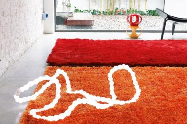 Contemporary Orenge Rugs from Dhesja