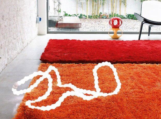 Contemporary Orenge Rugs from Dhesja