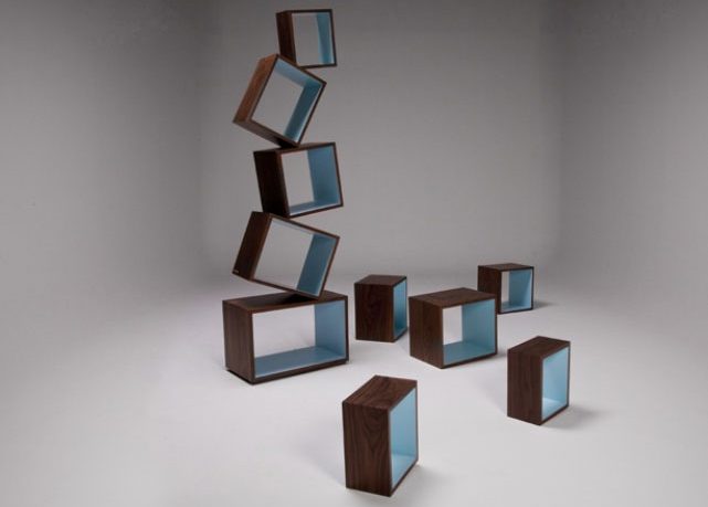 Equilibrium Bookcase Malagana Design Blue Hue