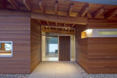 Front Door of Shuswap Cabin by Splyce Design