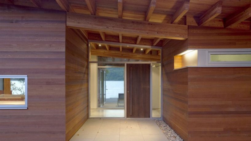 Front Door of Shuswap Cabin by Splyce Design