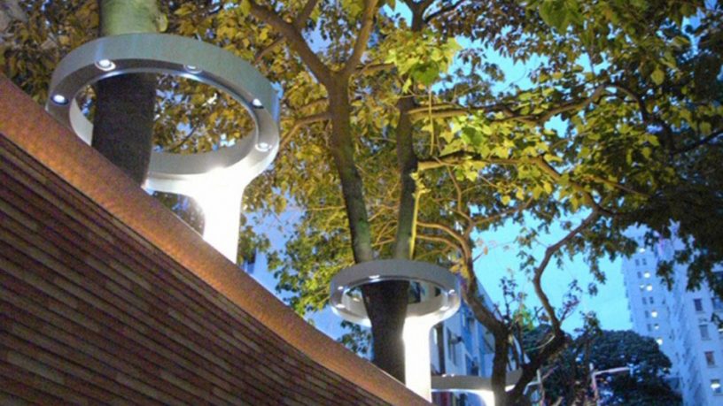 Lampposts Viewed from Behind the Wall 2