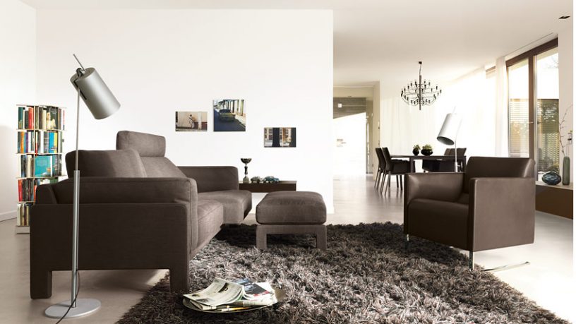 Living Room Rug Black Sofa Sets by COR
