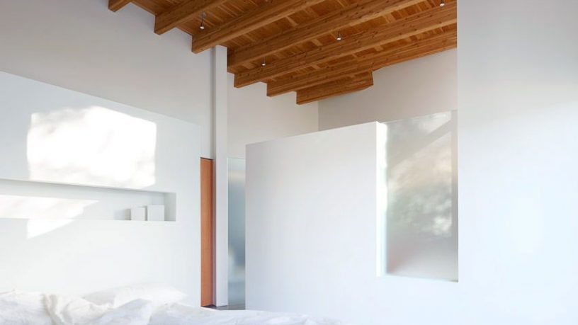 Minimalist Bedroom of Shuswap Cabin by Splyce Design