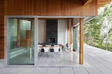 Multifunctional Aluminum Sliding Doors Shuswap Cabin by Splyce Design