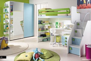Office Style Kid’s Bed Rooms