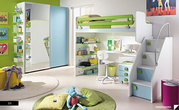 Office Style Kid’s Bed Rooms