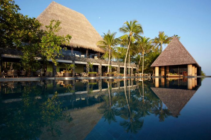 Pool With Coconut Tree Anantara Kihavah Villas