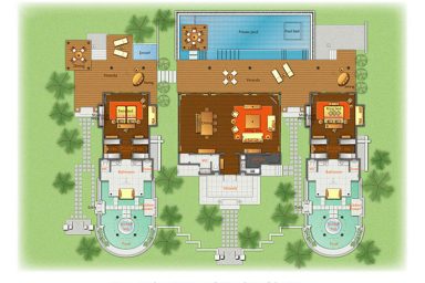 Sketch Two Bedroom Beach Residance Anantara Kihavah Villas