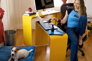 Yellow Computer Desk
