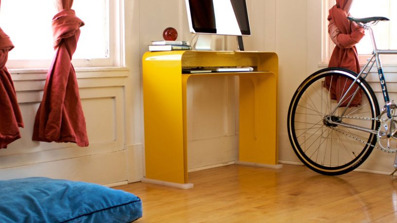 Yellow Minimalist Computer Desk