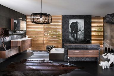 Artistic Brown Bathroom from Delpha