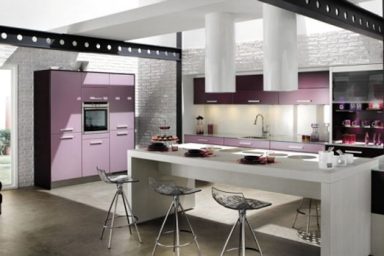 Beautiful Kitchen Violet Accents
