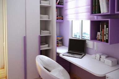 Beautiful Purple Tiny Kids Room Design