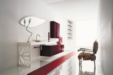 Best Modern Red and White Bathroom