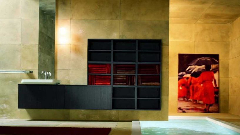 Best Modern Yellow and Red Bathroom with Red Rug