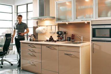 Brown Office Pantry Design