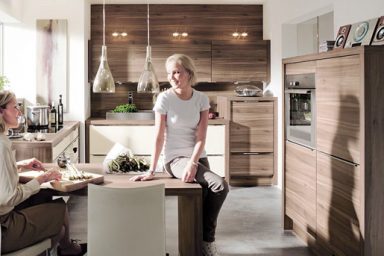 Contemporary Polished Wood Kitchen Design