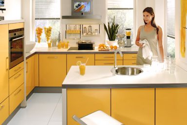 Contemporary Yellow Kitchen Decoration