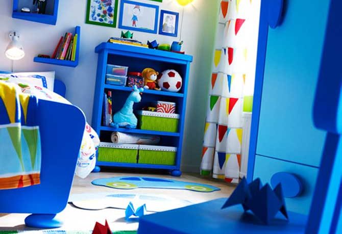 Cool Blue IKEA Kids Bedroom Design Ideas