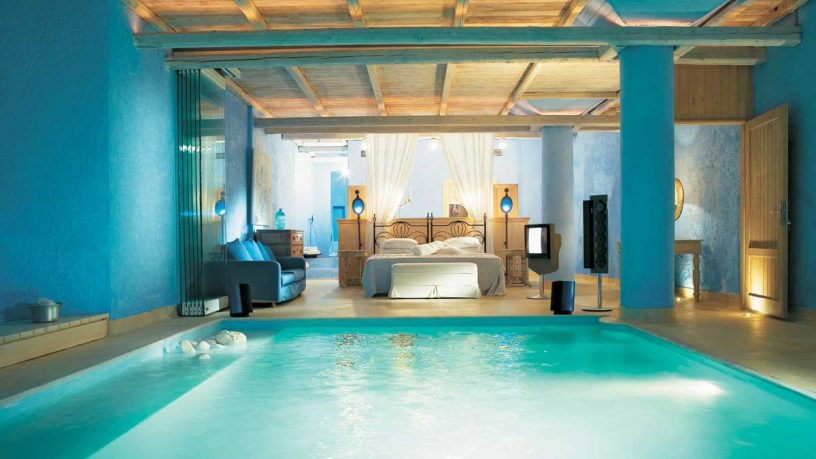 Drop Dead Gorgeous Blue Bedroom with Private Pool