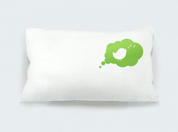 Fancy Pillow Design with Green Bird Picture