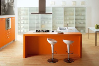 Fresh Copat Orange Italian Kitchen Design