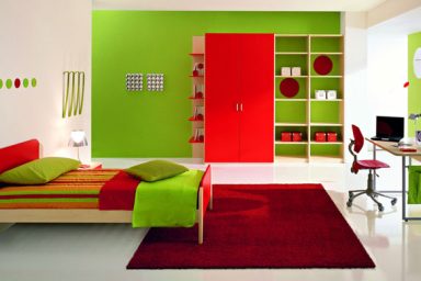 Fresh Green Boys Bedroom Ideas With Red Rug