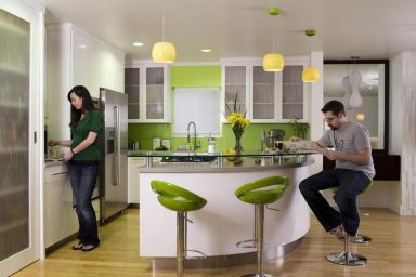 Fresh Green Kitchen Design