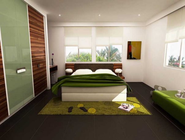 Fresh Greeny Bedroom by 3Dskaper