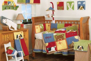 Full Collor Cool Babby Crib Peek a Boo Themes