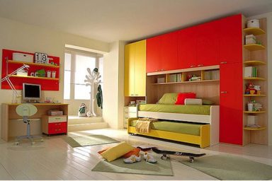 Full Color Kids Room Design Ideas for Boys