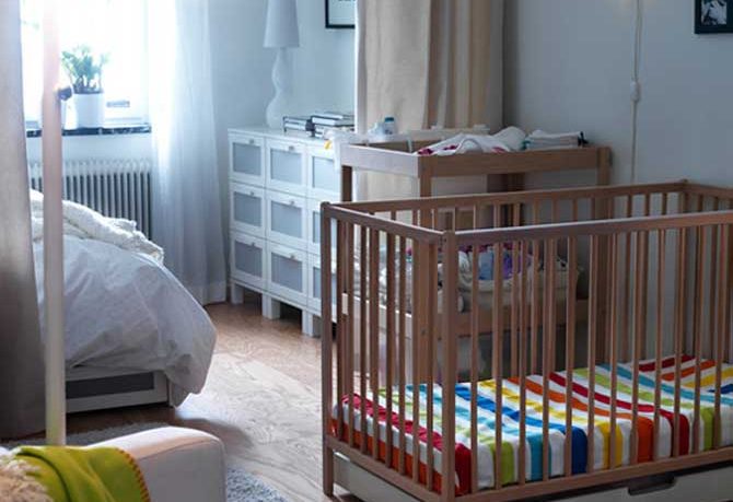 IKEA White Room Kids Crib Decor