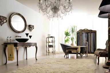Italian Classic Interior with White Rugs