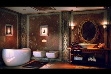 Luxuriou and Exotic Bathroom Facade by YANNA CONCEPT