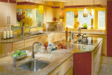 Luxurious Yellow Kitchen Arrangement