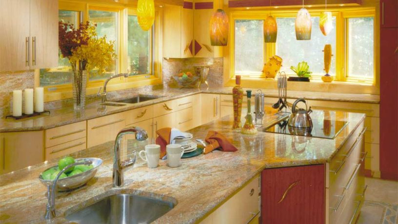 Luxurious Yellow Kitchen Arrangement