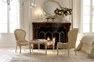 Luxury Italian Classic Interior White Chair