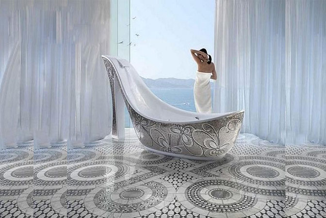 Luxury Shoe Shape Bathtub by SICIS