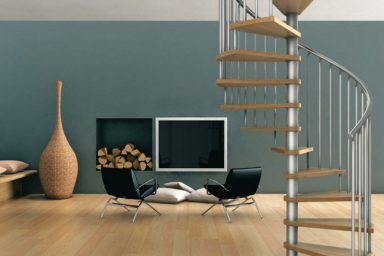 Minimalist Spiral Stairs Design Ideas
