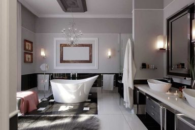 Modern Glamorous Bathroom Stainless Beautiful Chandelier with Pelage Rug