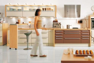 Modern White and Brown Kitchen Design