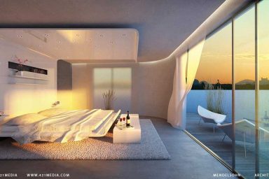 Shining Bedroom With Bay Window