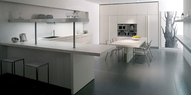 White Minimalist Kitchen Beautiful Lighting Inspiration