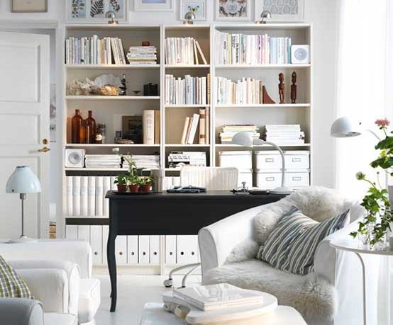 Beautiful White Living Room IKEA design