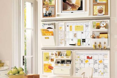 Beautiful White Wall Storage from Pottery Barn